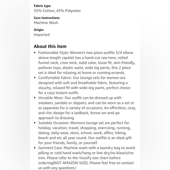 NWT Light Gray 3/4 Sleeve Top and Pants Set-S - Picture 12 of 13